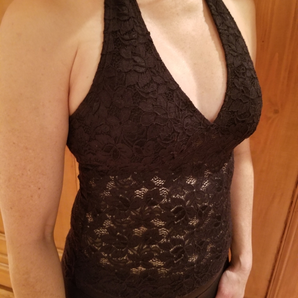 Halter style lace top